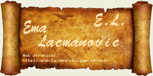 Ema Lacmanović vizit kartica